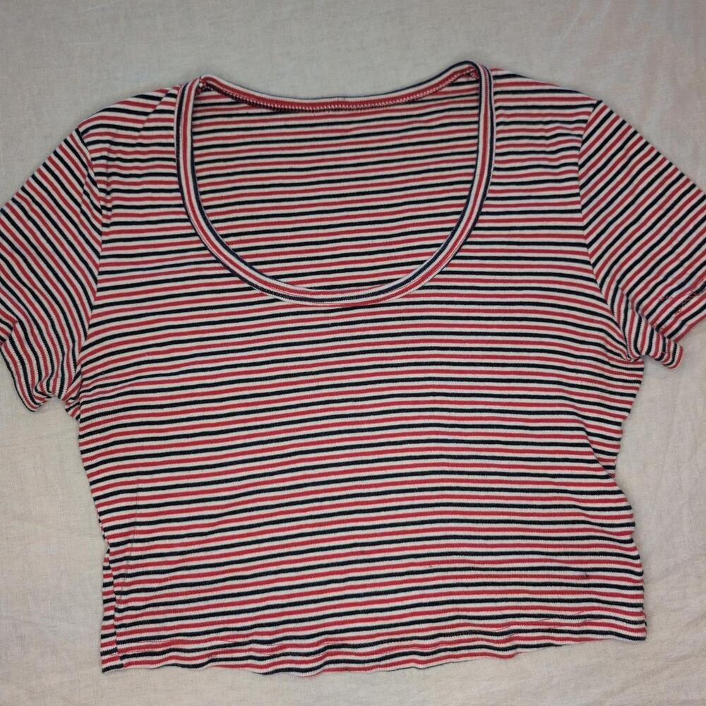 Red Navy Striped tee